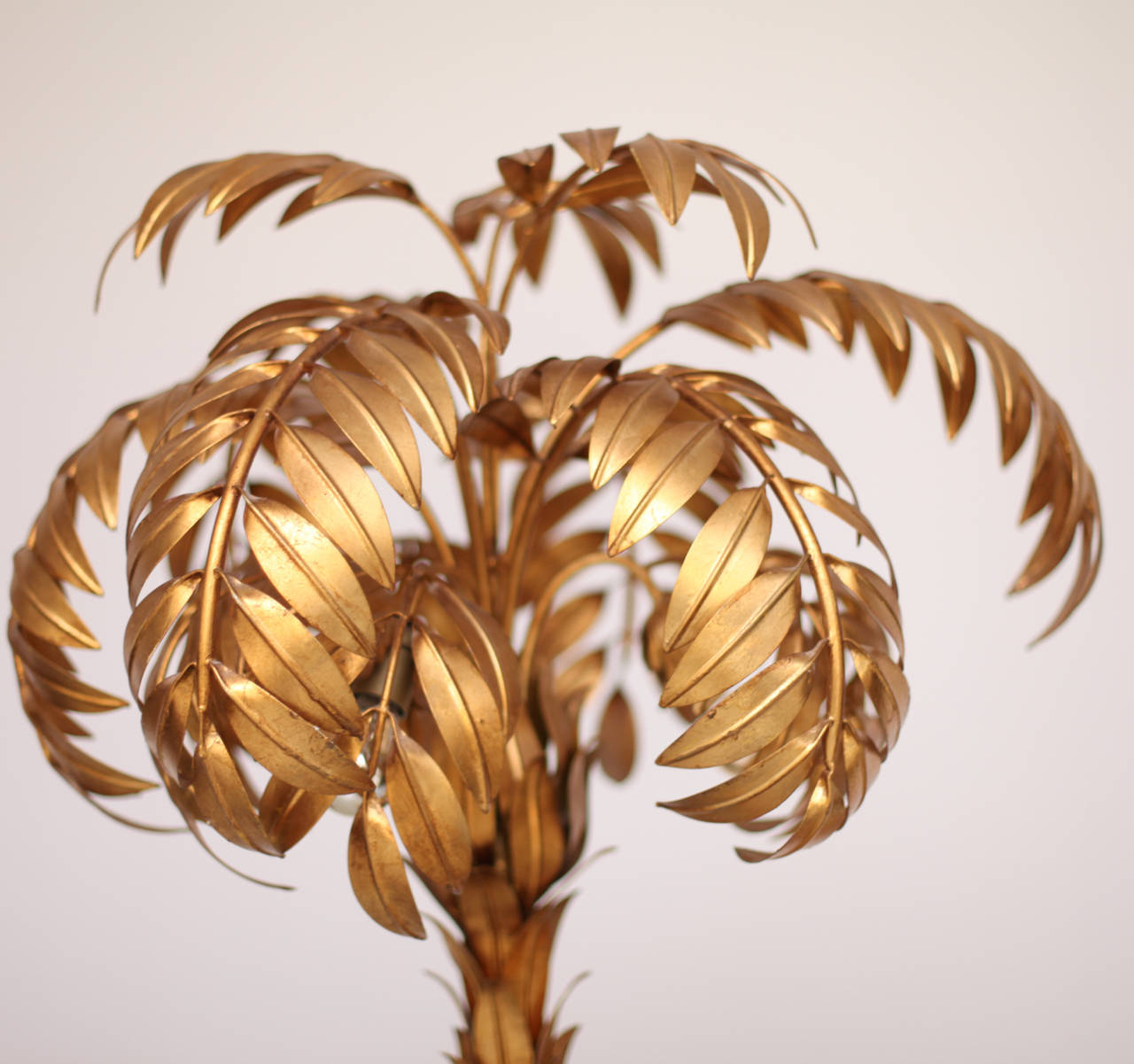 Huge Gilt Metal Two Trunk Palm Tree Floor Lamp Hans Kgl with dimensions 1280 X 1201