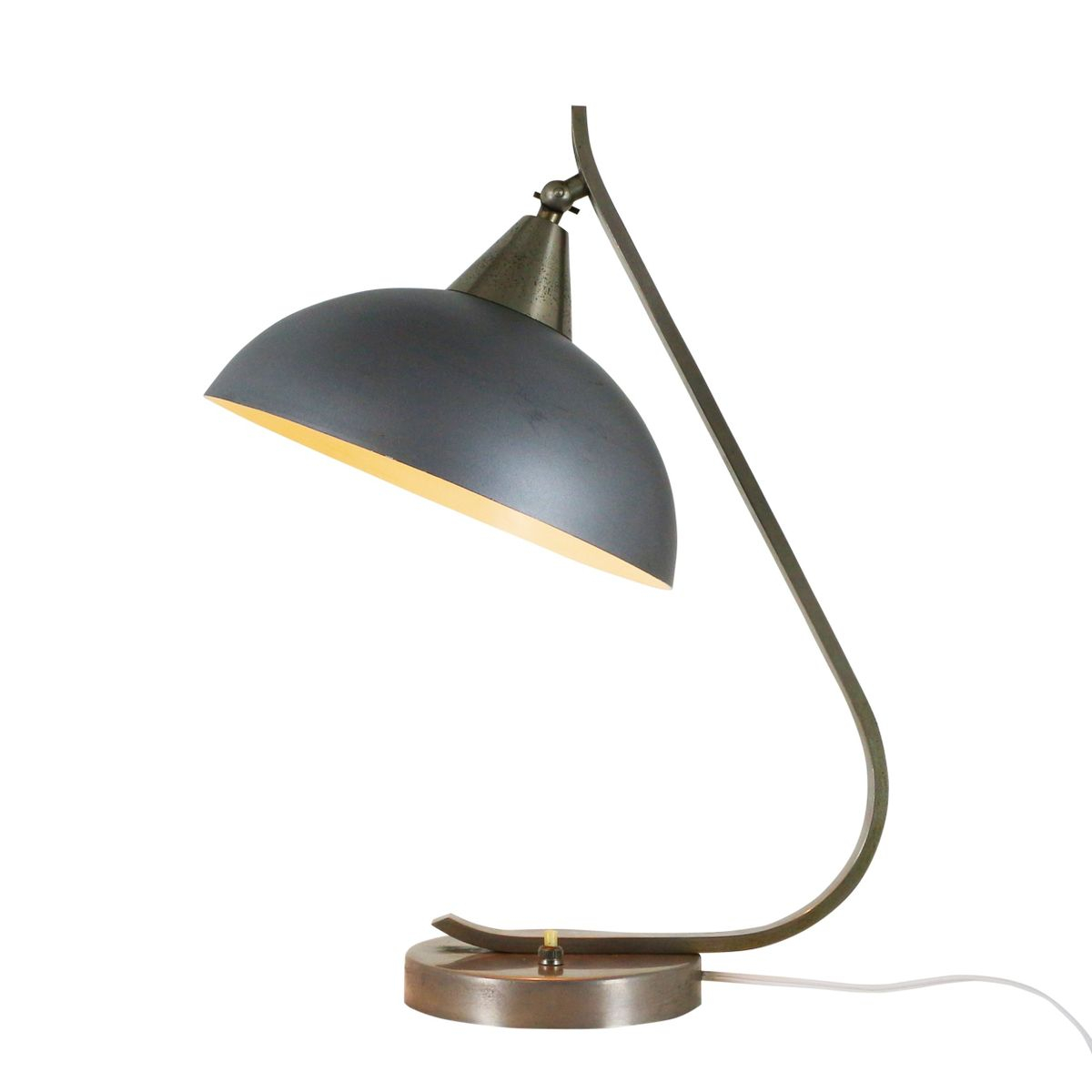 Industrial Blue Grey Table Lamp 1950s for proportions 1200 X 1200