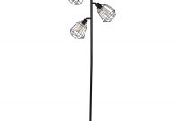 Industrial Three Cage Floor Lamp With Bulbs within size 1500 X 1500