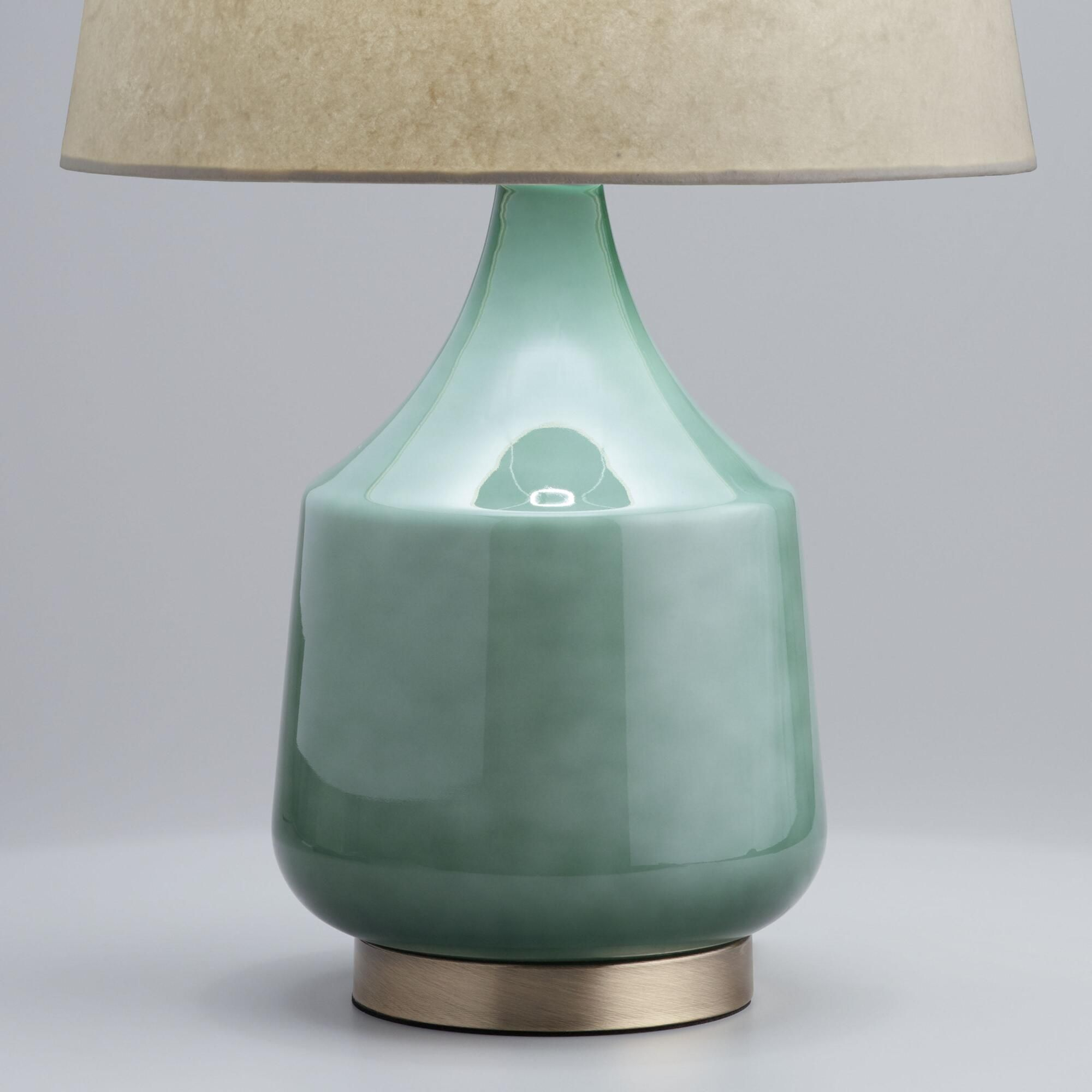 Jade Green Ombre Glass Table Lamp Base World Market within sizing 2000 X 2000