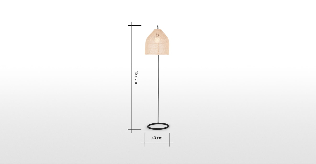 Java Arc Overreach Floor Lamp Natural Rattan inside proportions 1320 X 686