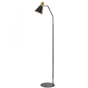 Jonathan Y Apollo 61 In Modern Metal Led Task Floor Lamp Blackbrass Gold regarding dimensions 1000 X 1000