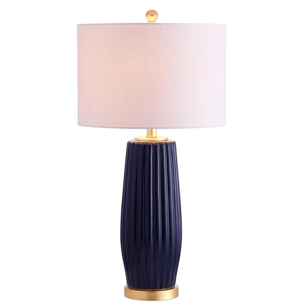 Jonathan Y Roman 285 In Navy Ceramic Table Lamp with sizing 1000 X 1000