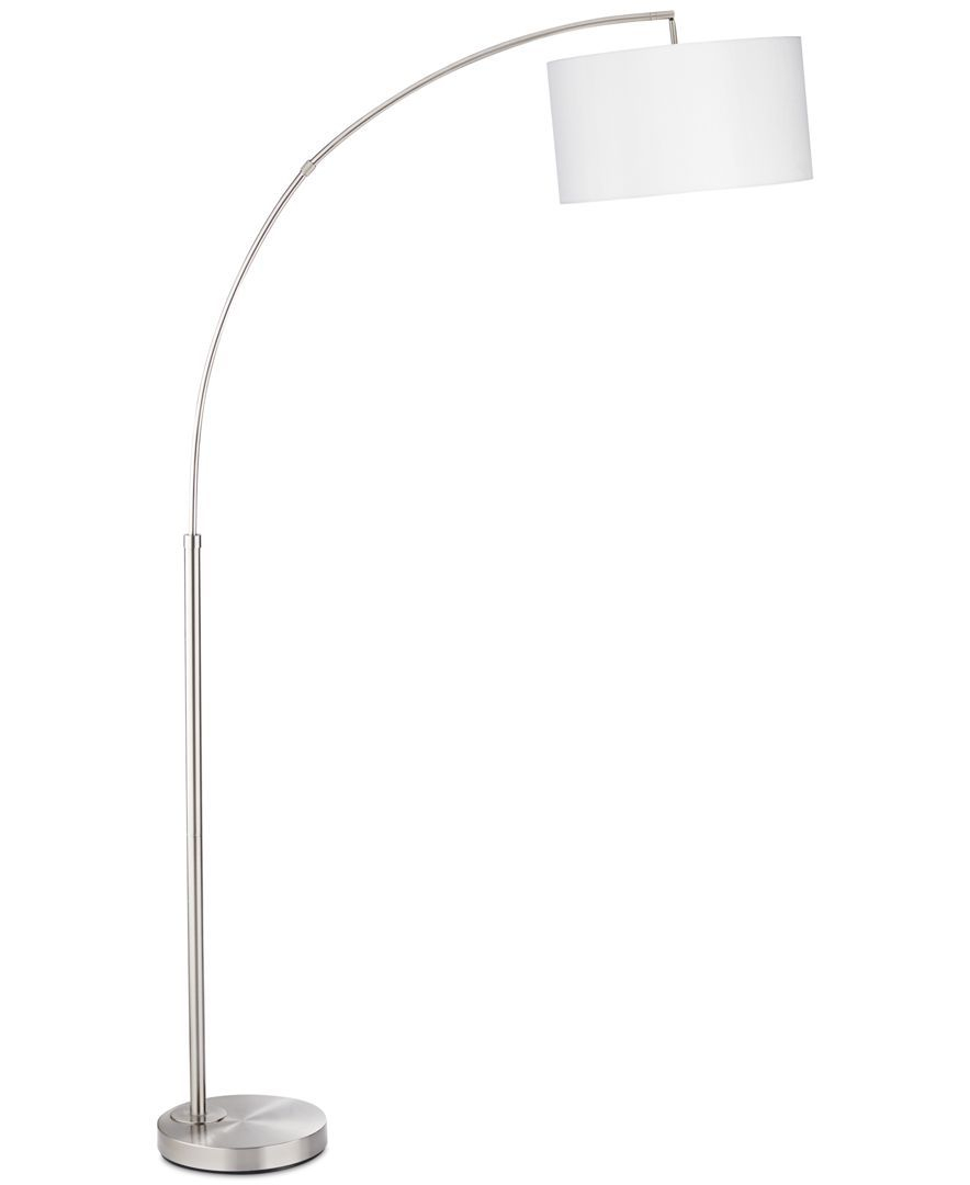 Kathy Ireland Pacific Coast Brush Steel Arc Floor Lamp intended for proportions 884 X 1080