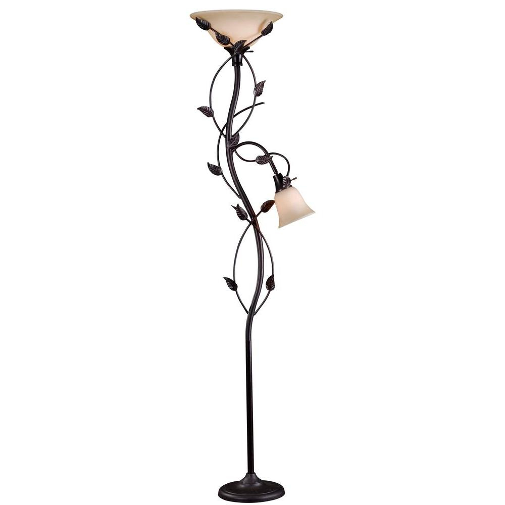 Kenroy Home Ashlen 72 In Oil Rubbed Bronze Mother And Son Torchiere with measurements 1000 X 1000