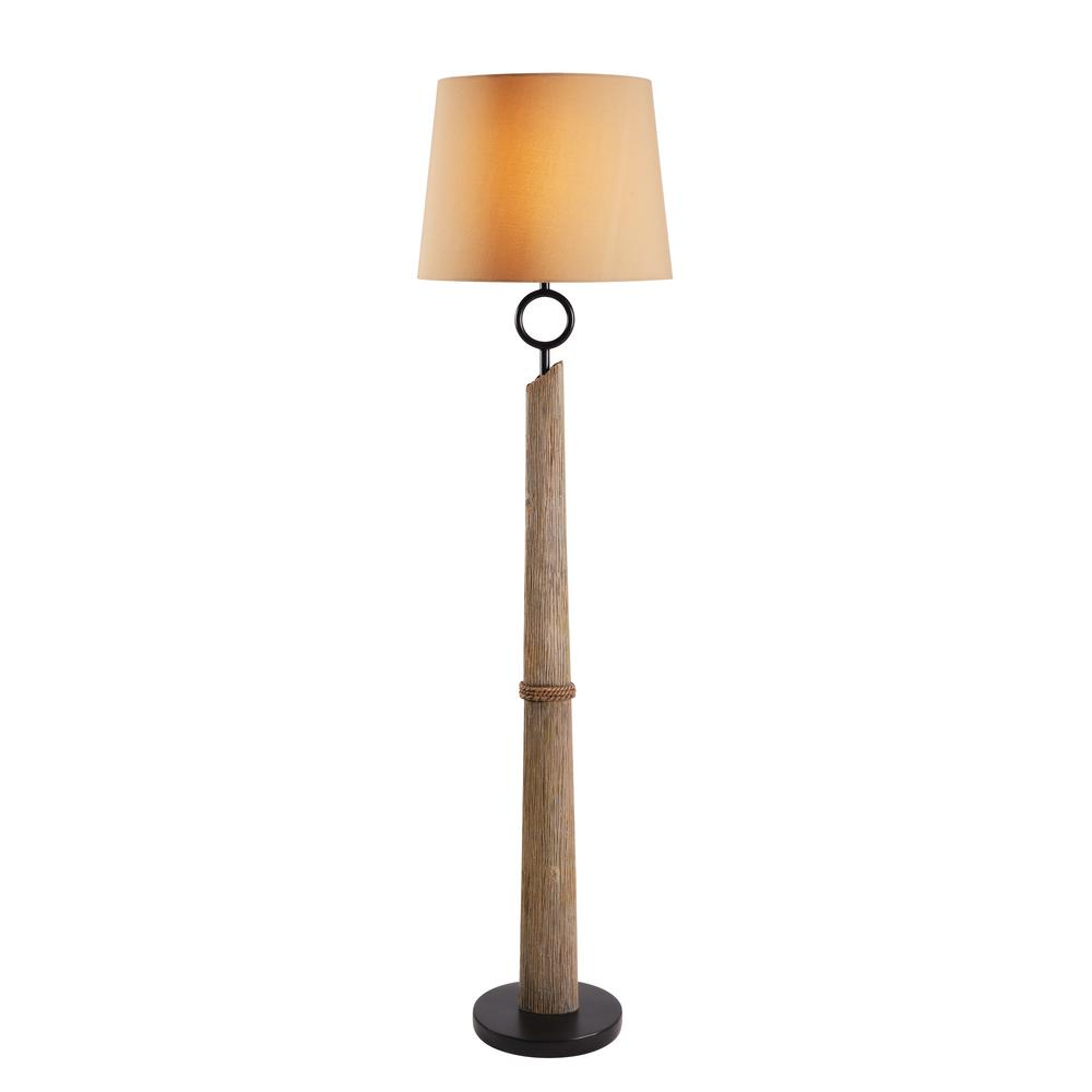 Kenroy Home Boardwalk 62 In Driftwood And Bronze Outdoor Floor Lamp within proportions 1000 X 1000