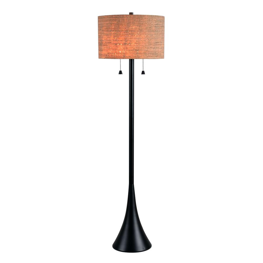 Kenroy Home Bulletin 59 In Oil Rubbed Bronze Floor Lamp With Cork Shade pertaining to proportions 1000 X 1000