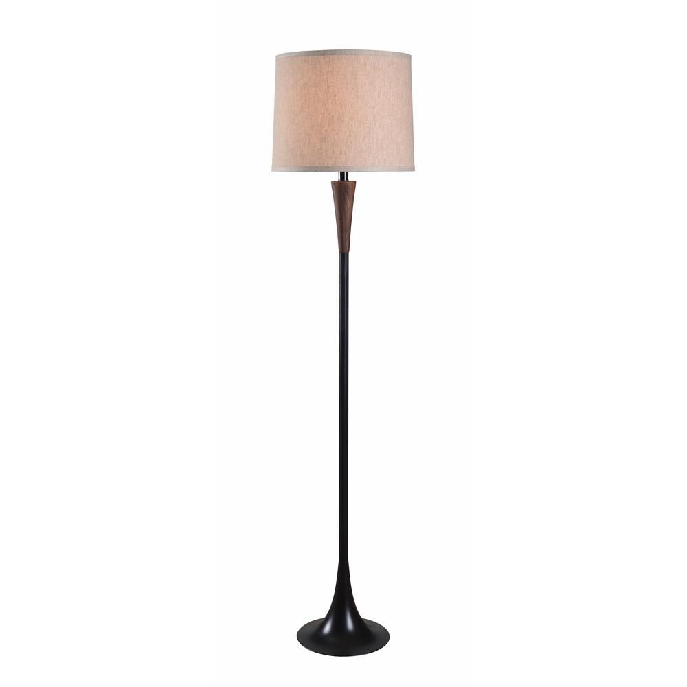 Kenroy Home Cecelia 60 In Bronze Floor Lamp With Creme for size 1000 X 1000