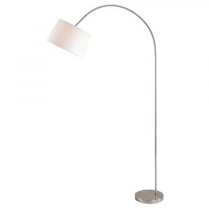 Kenroy Home Triumph 82 In Steel Arc Floor Lamp With White Shade for sizing 1000 X 1000