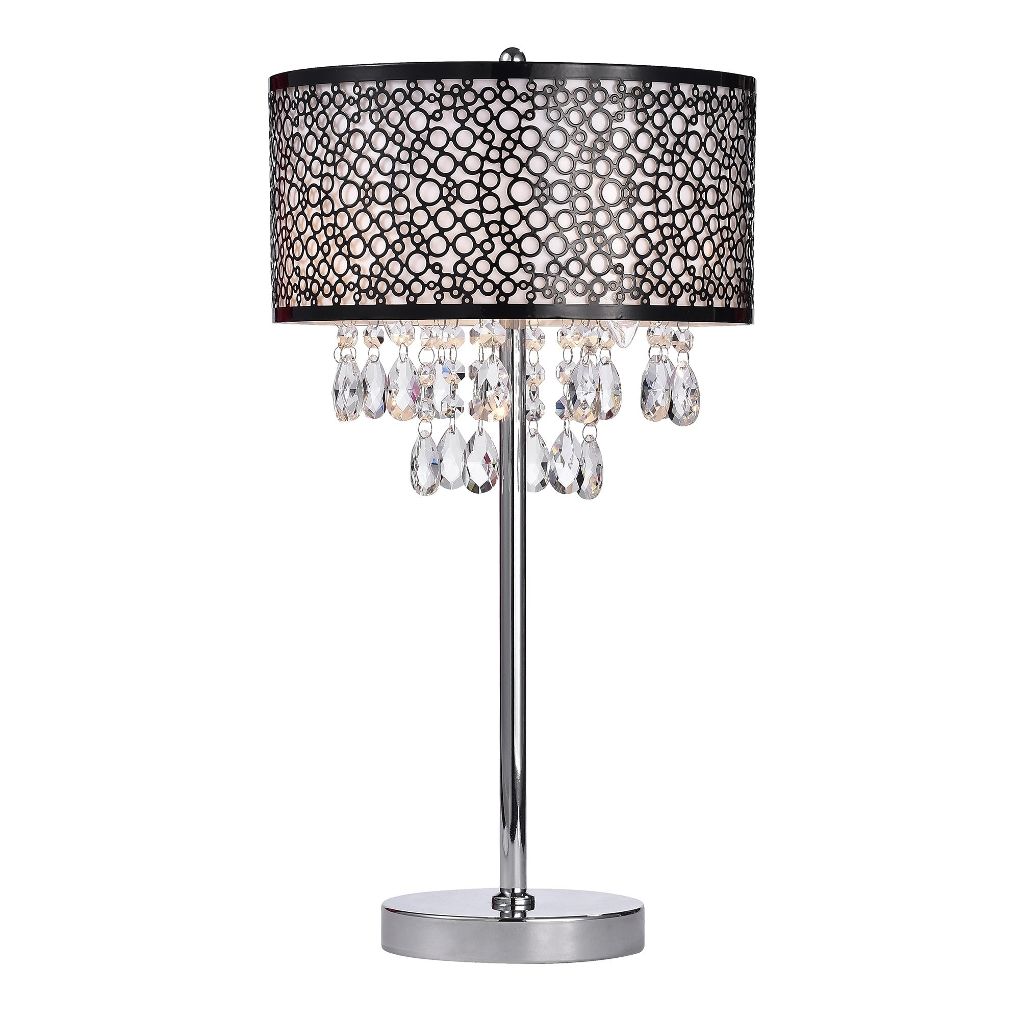 Kosmas Chrome 3 Light Table Lamp With Crystals with proportions 2000 X 2000
