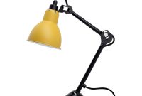 Lampe Gras Triangular Matte Black And Wooden Desk Lamp With Round Yellow Shade for size 1000 X 1000