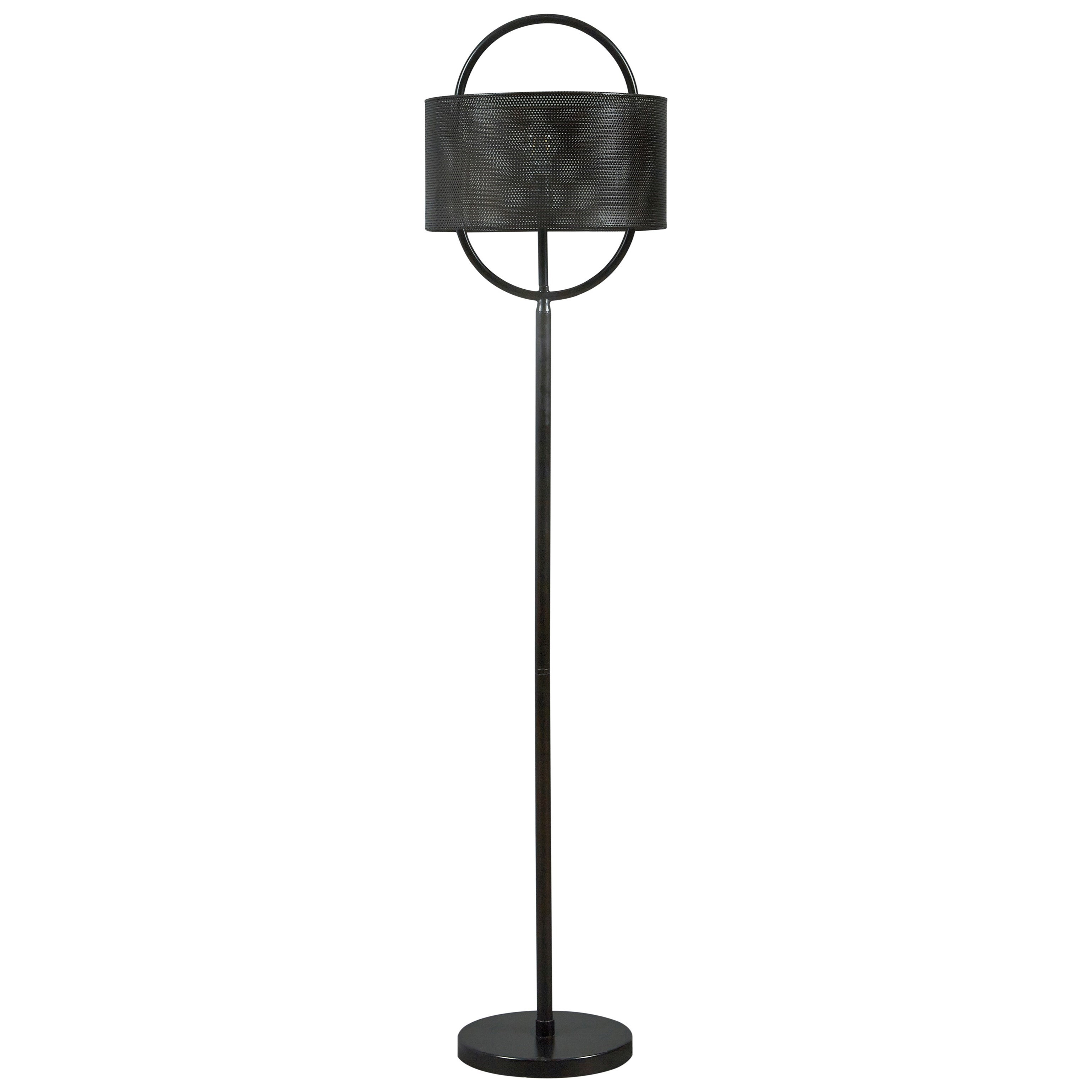 Lamps Contemporary Majed Bronze Finish Metal Floor Lamp with proportions 3076 X 3076