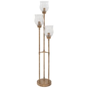 Lamps Vintage Style Emmie Antique Gold Finish Metal Floor Lamp pertaining to proportions 3200 X 3200