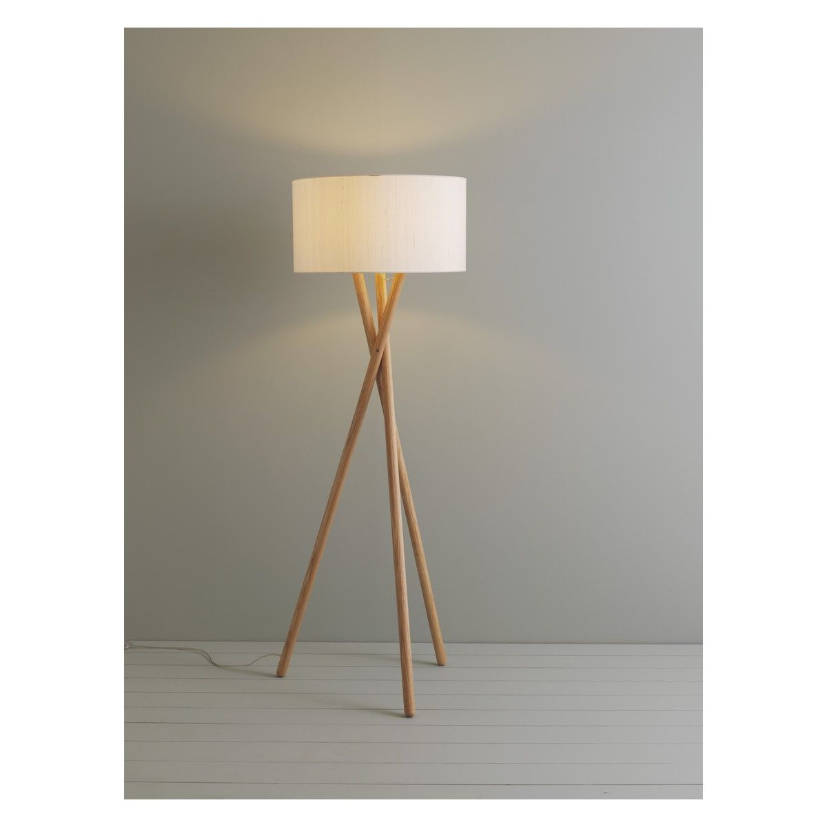 Lansbury Base Ash Wooden Tripod Floor Lamp Wooden Tripod pertaining to proportions 1200 X 1200