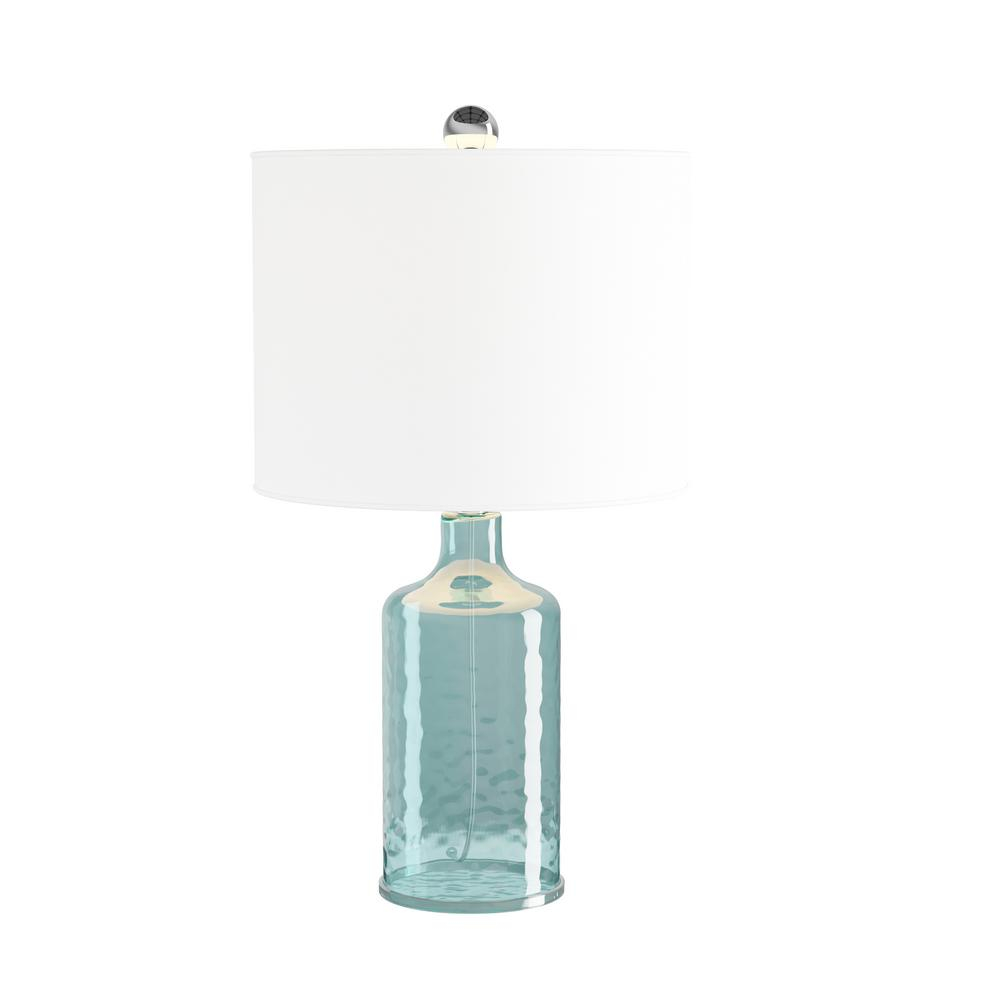 Lavish Home 20 In Clear Blue Open Base Table Lamp in sizing 1000 X 1000