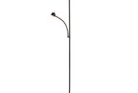 Lavish Home 77 In Black Torchiere Floor Lamp With Reading Light And Heat Resistant Shade within measurements 1000 X 1000