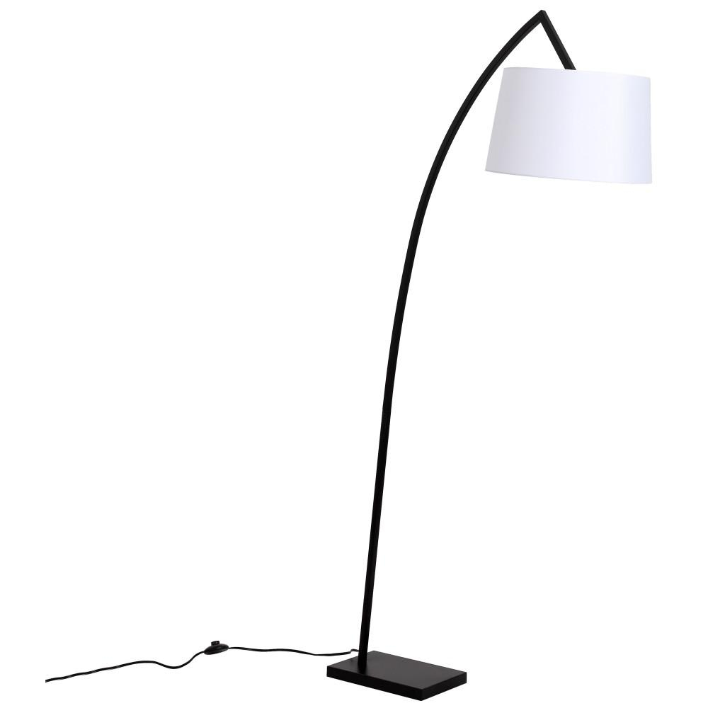Ledpax Technology Leola 71 In Black And White Floor Lamp With Hanging Shade regarding proportions 1000 X 1000
