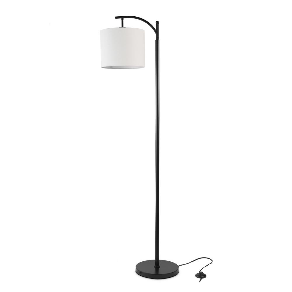 Ledpax Technology Tilden 65 In Black And White Floor Lamp With Hanging Shade with regard to dimensions 1000 X 1000