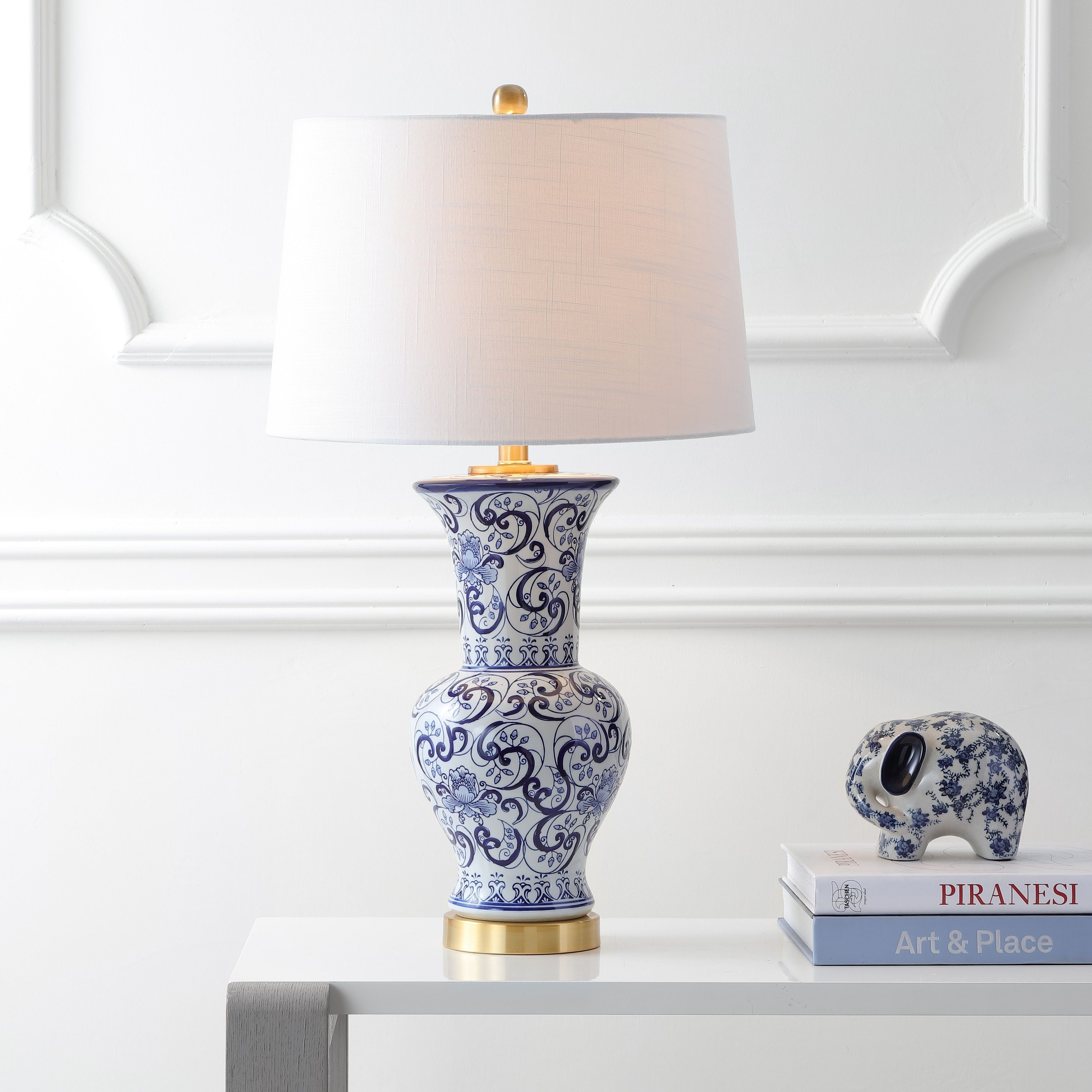 Leo 285 Chinoiserie Table Lamp Bluewhite Jonathan Y pertaining to proportions 3500 X 3500