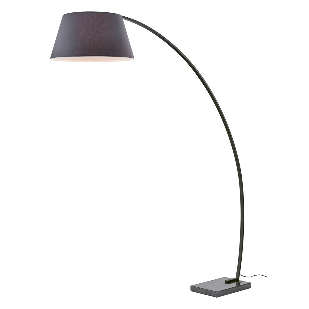 Light Society Daya 74 In Black Arc Floor Lamp in proportions 1000 X 1000