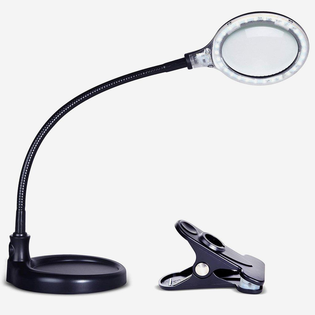 Lightview Flex Led Magnifier Lamp Light Clamp Or Base For in proportions 1024 X 1024