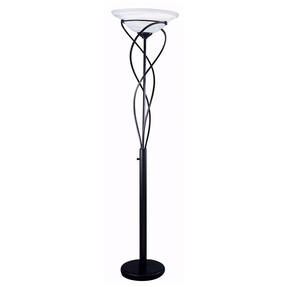 Lite Source Majesty Black Torchiere Floor Lamp Style in size 1000 X 1000