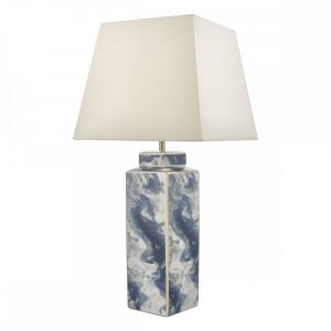 Loyce Blue Marble Effect Ceramic Table Lamp Base Shade Excluded intended for proportions 1000 X 1000