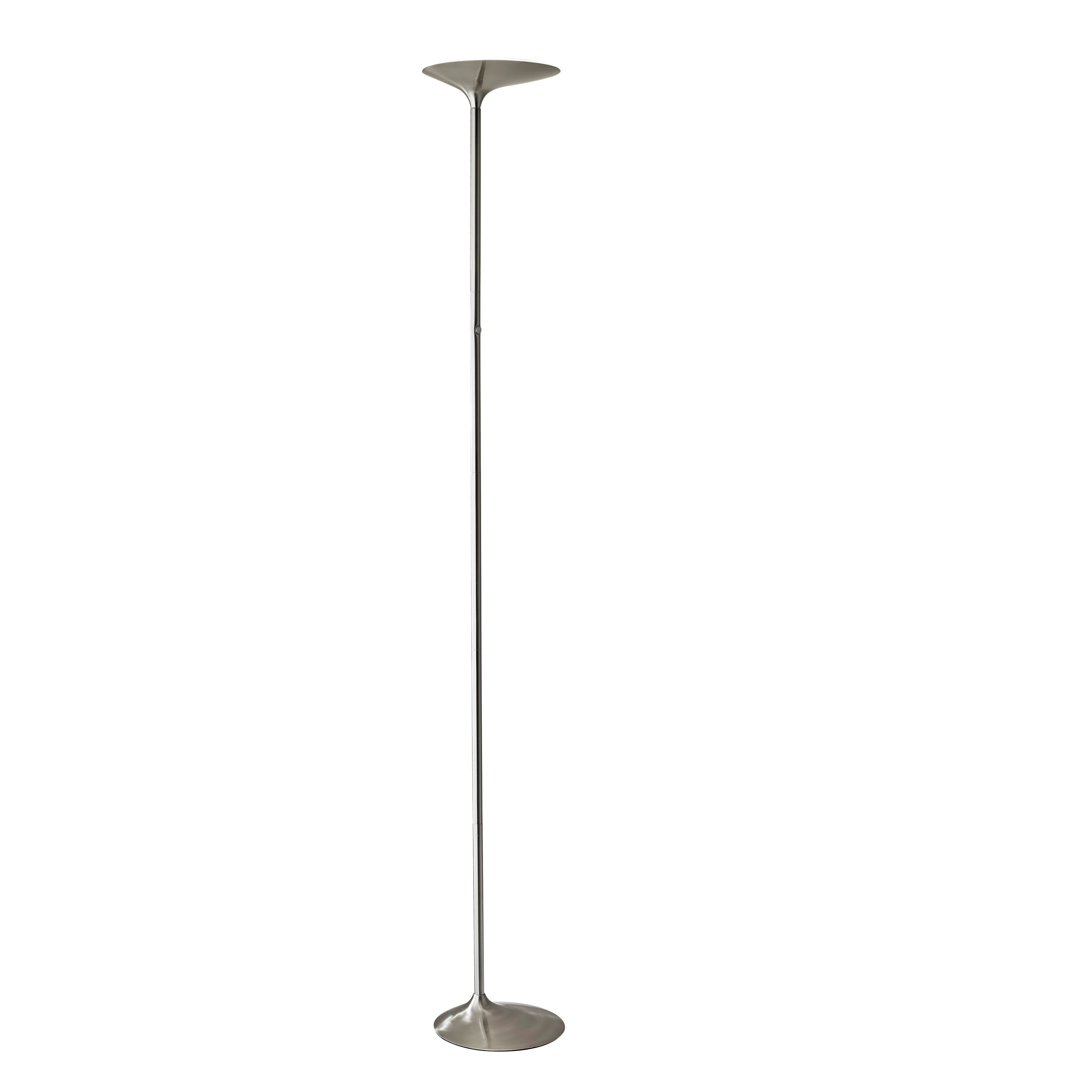 Lucette Brushed Steel Led Torchiere Floor Lamp 71 Inch for proportions 3500 X 3500