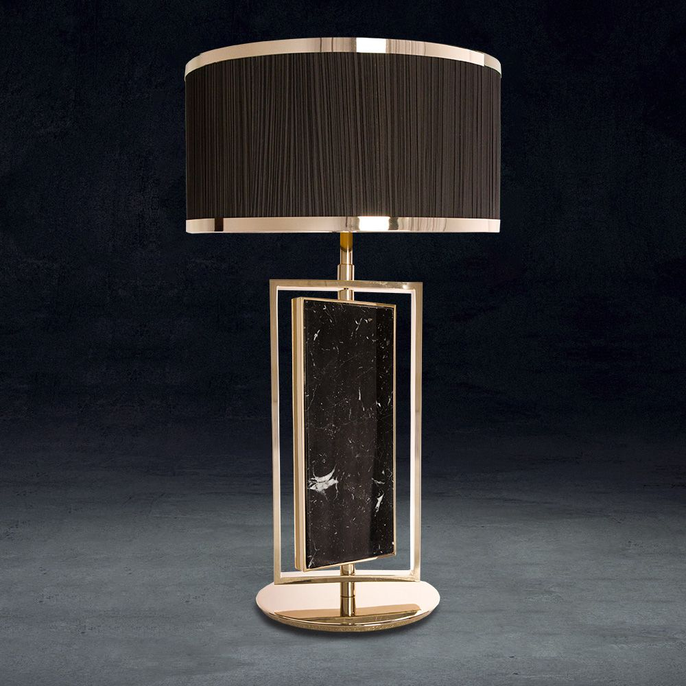 Luxury Black Marquina Marble Table Lamp In 2019 Table Lamp with regard to sizing 1000 X 1000