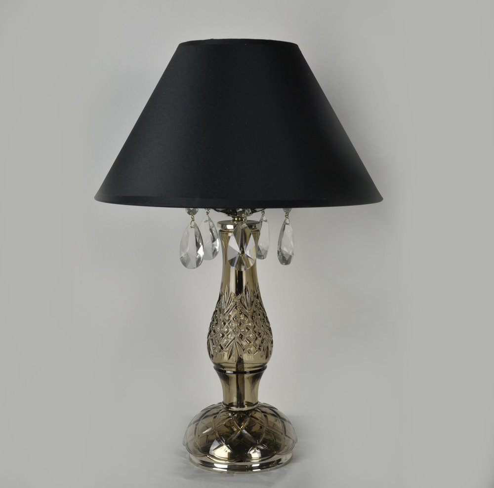 Luxury Grey Table Lamp Wranovsky Bohemian Crystal inside sizing 1000 X 989