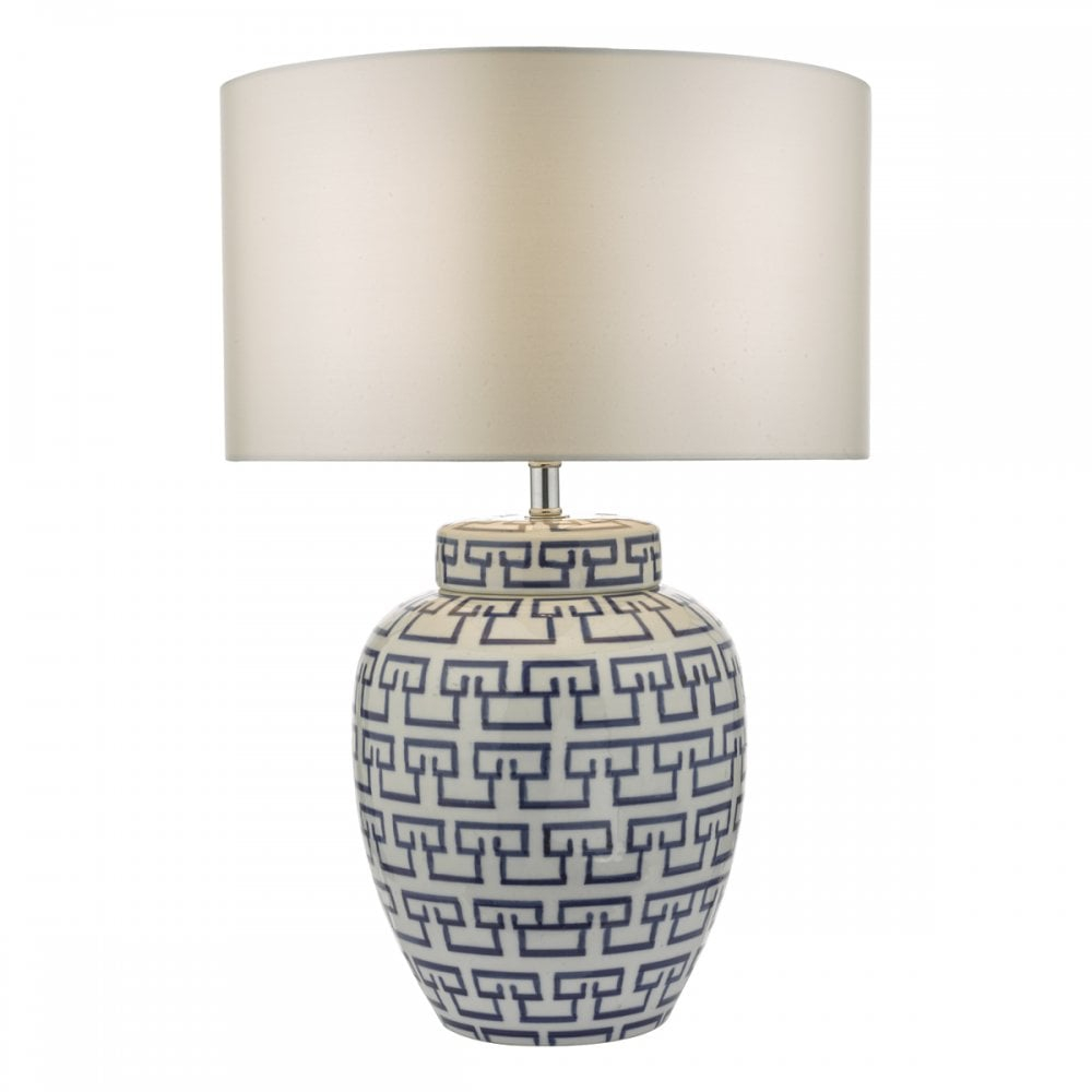 Lycett Ceramic White And Blue Table Lamp Base Shade Excluded for dimensions 1000 X 1000