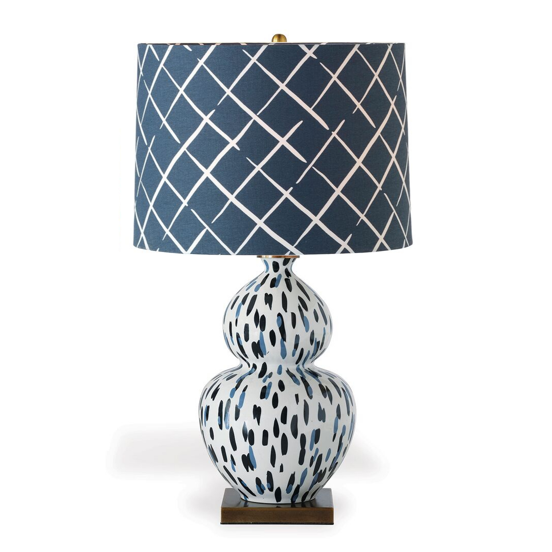 Madcap Cottage For Port 68 Indigo Blue Mill Reef Table Lamp Featuring Indigo Blue Lattice Cove End Lampshade within dimensions 1080 X 1080