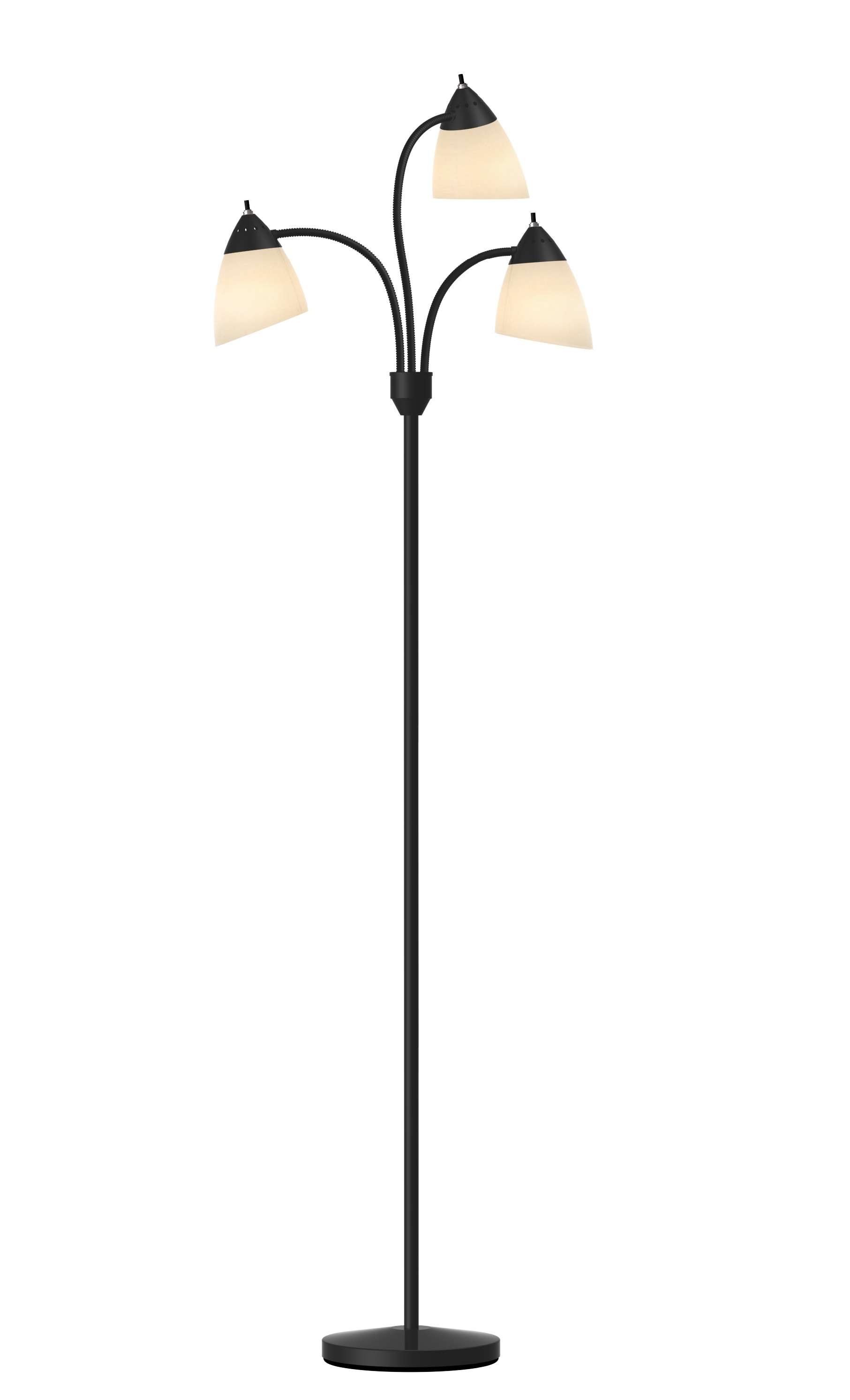 Mainstays 3 Head Floor Lamp Black with regard to proportions 1813 X 2987