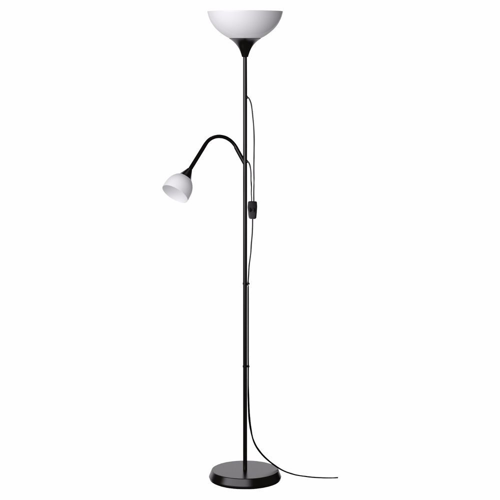 Mainstays 6 Floor Dual Lamp Reading Light Black Mainstays with regard to sizing 1000 X 1000
