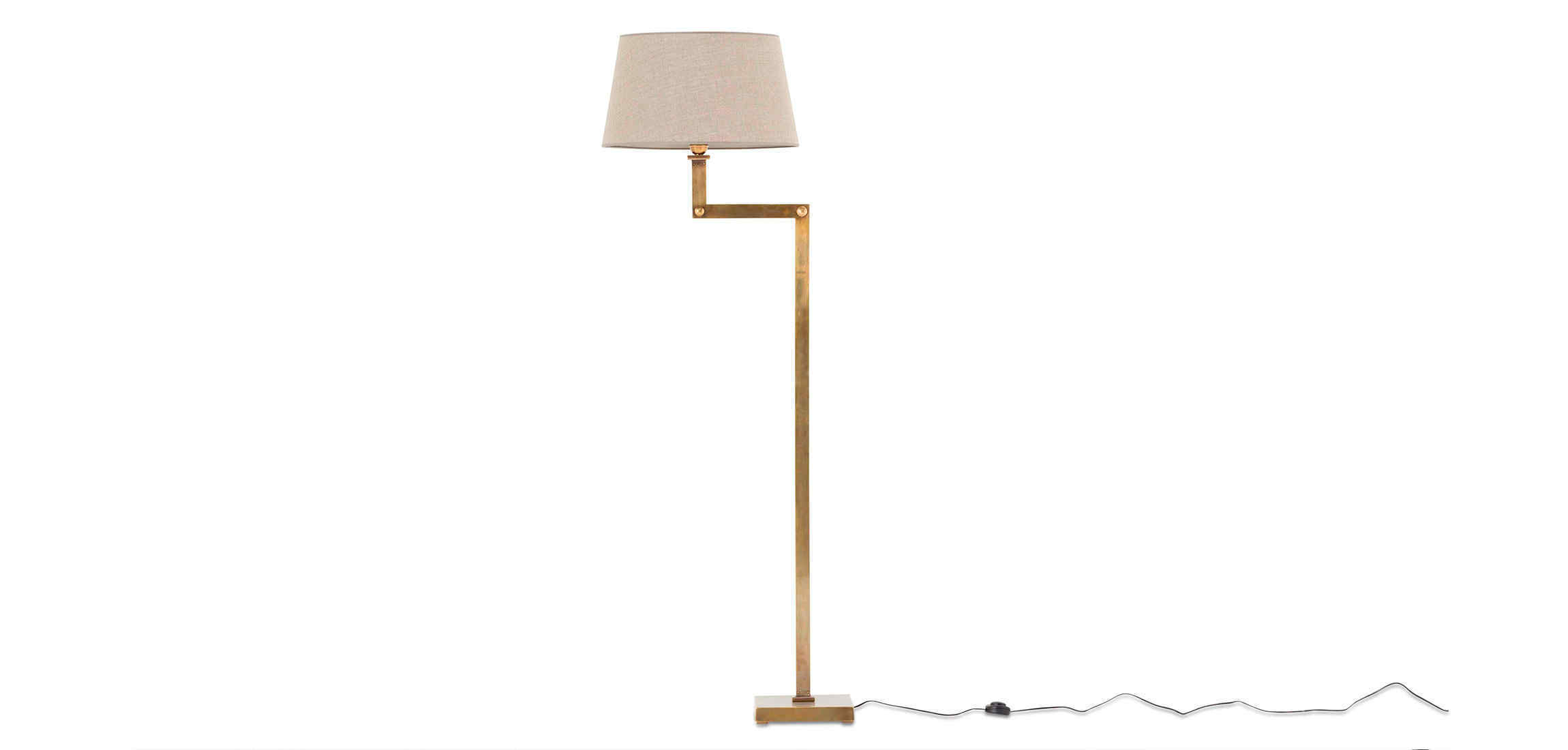 Martha Floorlamp Brass Finish Flamant throughout measurements 2300 X 1100