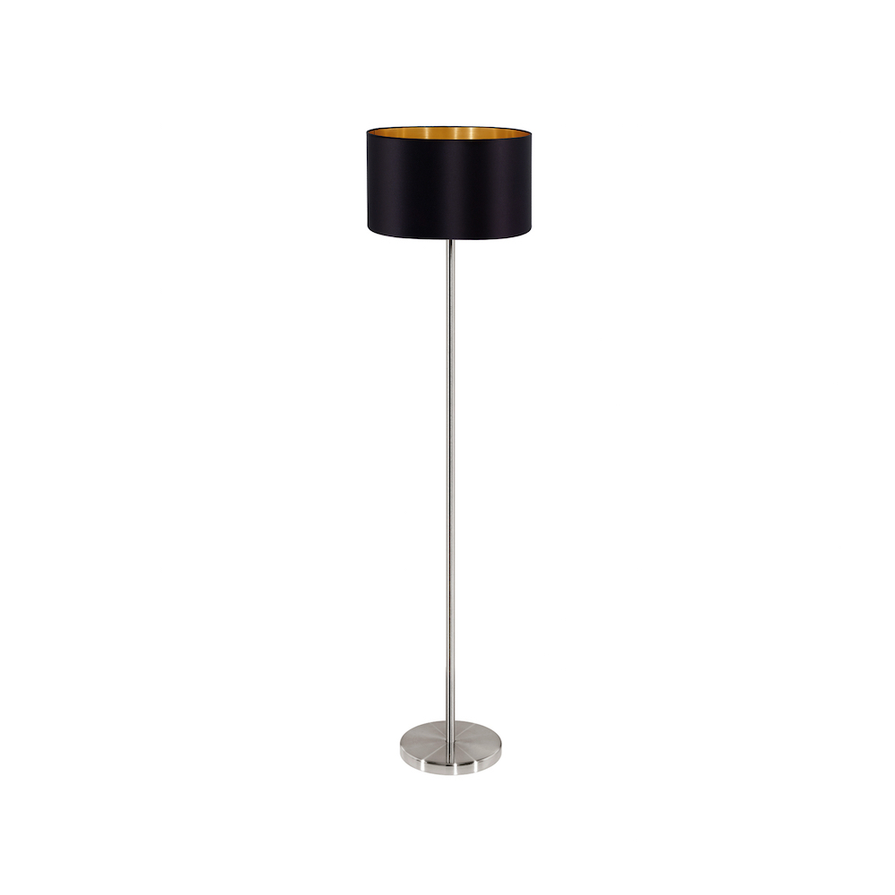 Maserlo Floor Lamp Black with dimensions 1000 X 1000