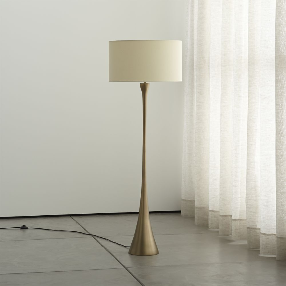 Melrose Brass Floor Lamp Crate And Barrel Brass Floor pertaining to sizing 1000 X 1000