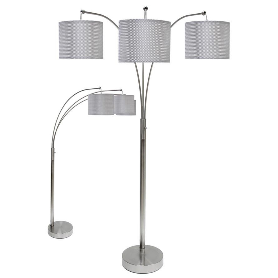 Metal Shade 3 Arm Arc Floor Lamp for dimensions 960 X 960