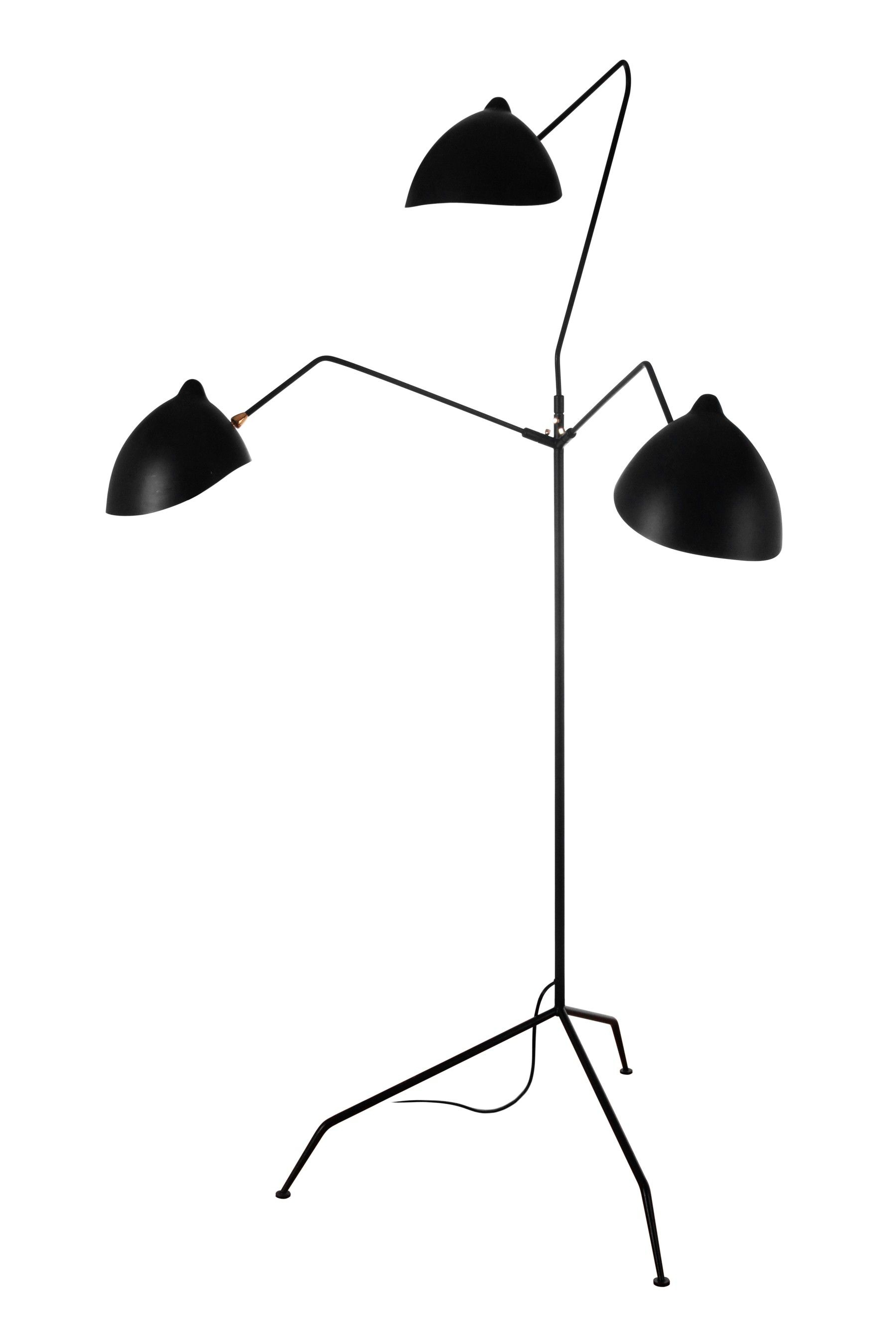 Mfl 3 Standing Lamp Three Arm Black Black Floor Lamp regarding dimensions 1800 X 2700