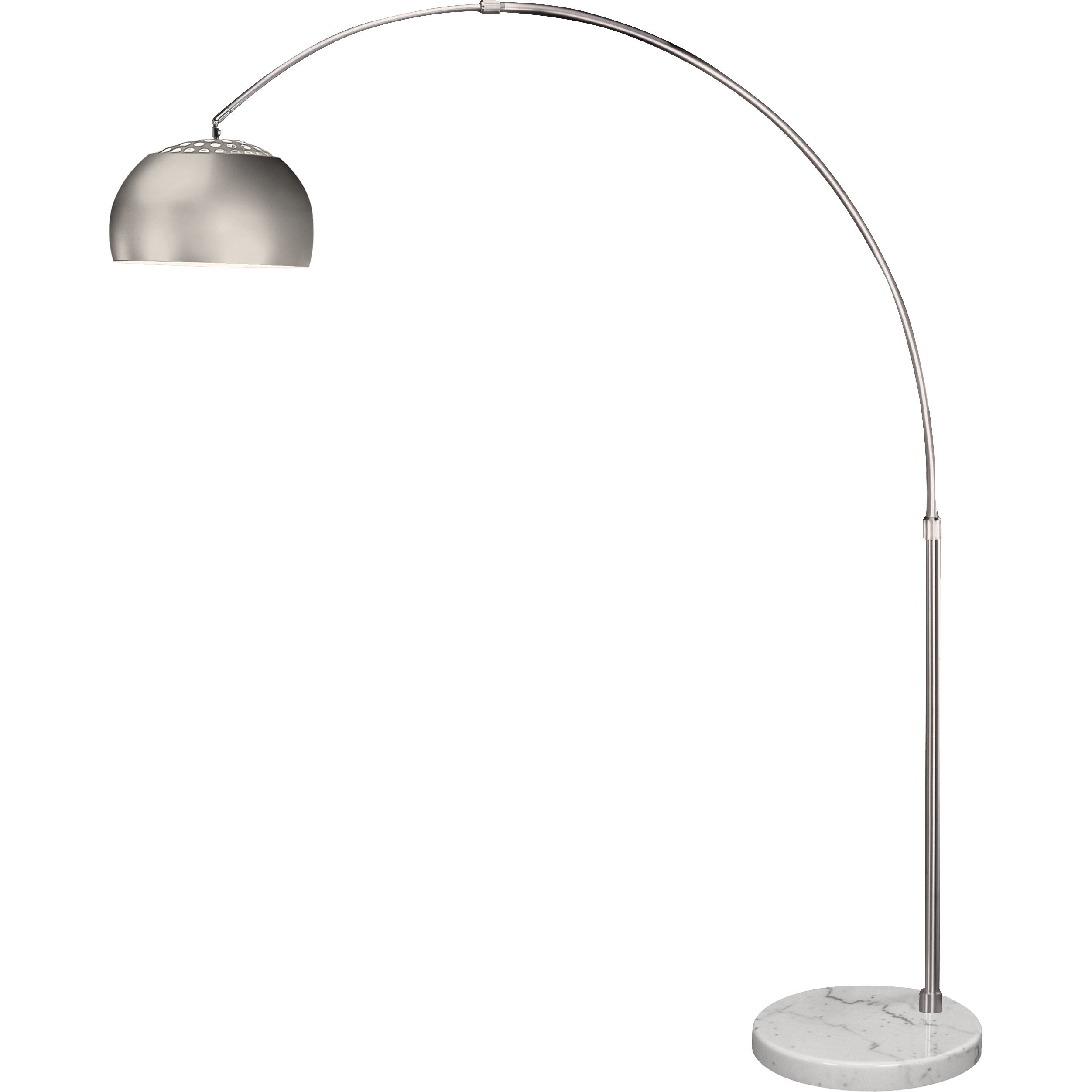 Mid 1 Light Brushed Nickel Arc Floor Lamp regarding size 2503 X 2503