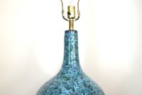 Mid Century Modern Blue Drip Glaze Ceramic Table Lamp with sizing 794 X 1191