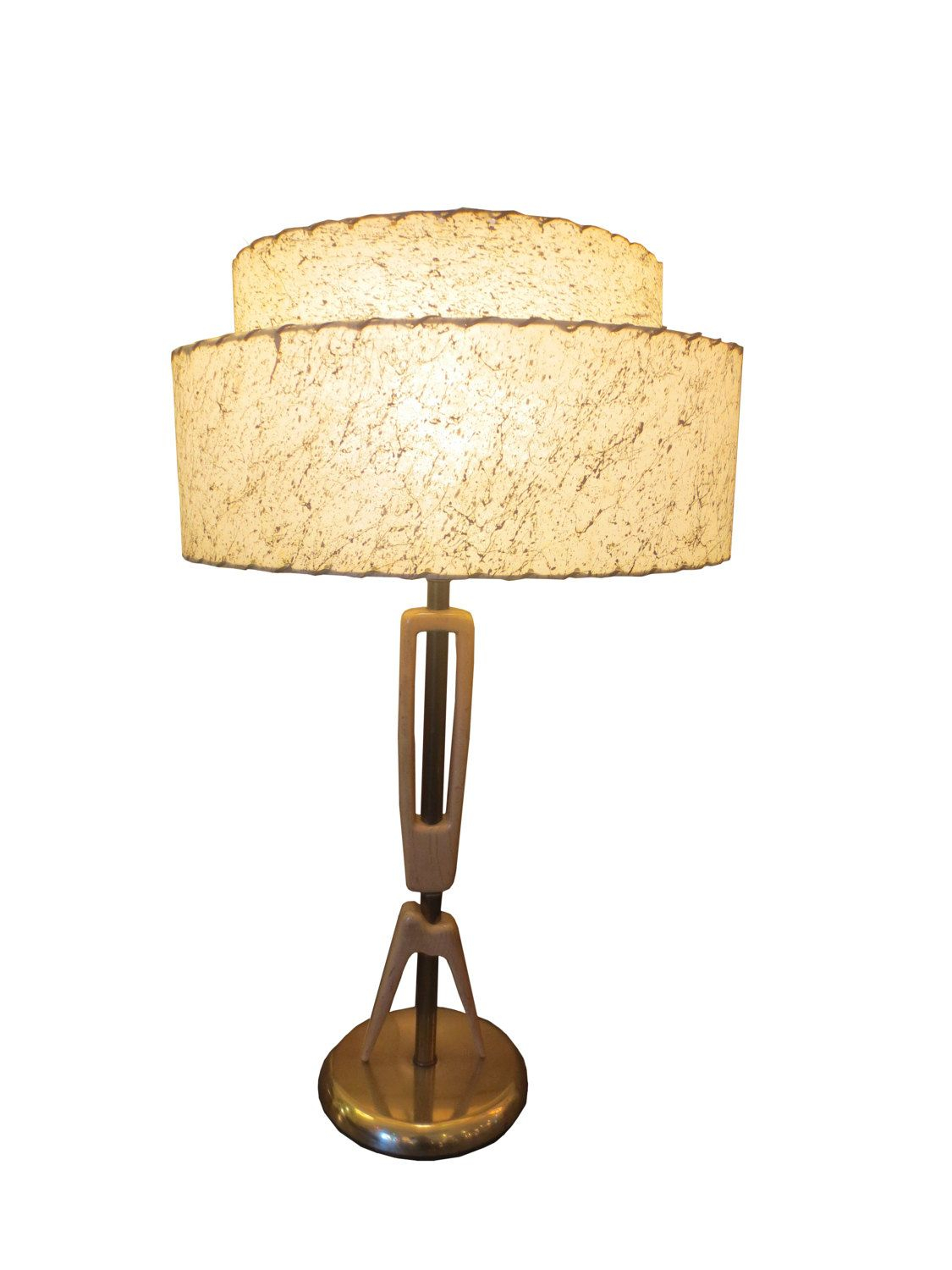 Mid Century Sculptural Table Lamp With 2 Tier Sinew Drum within measurements 1125 X 1500