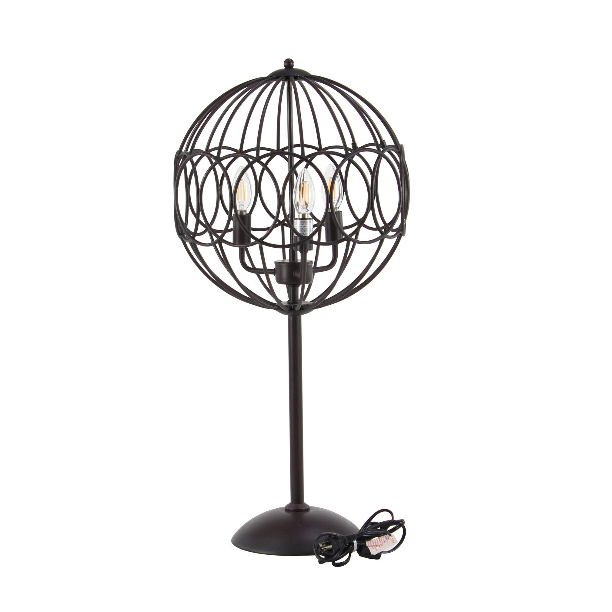 Modern 31 X 15 Inch Round Black Iron Cage Floor Lamp intended for size 2019 X 2019