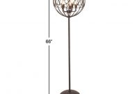 Modern 66 X 19 Inch Round Black Iron Cage Floor Lamp within dimensions 1290 X 1290