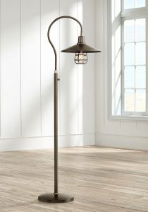 Modern Floor Lamp Industrial Oiled Bronze Cage Barn Light Shade For Living Room intended for dimensions 1122 X 1600