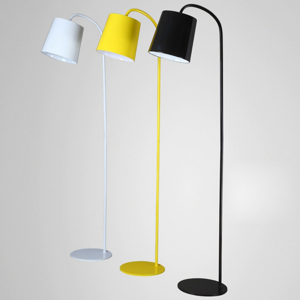 Modern Simple Floor Lamp Yellow Black White Color Floor for proportions 1000 X 1000