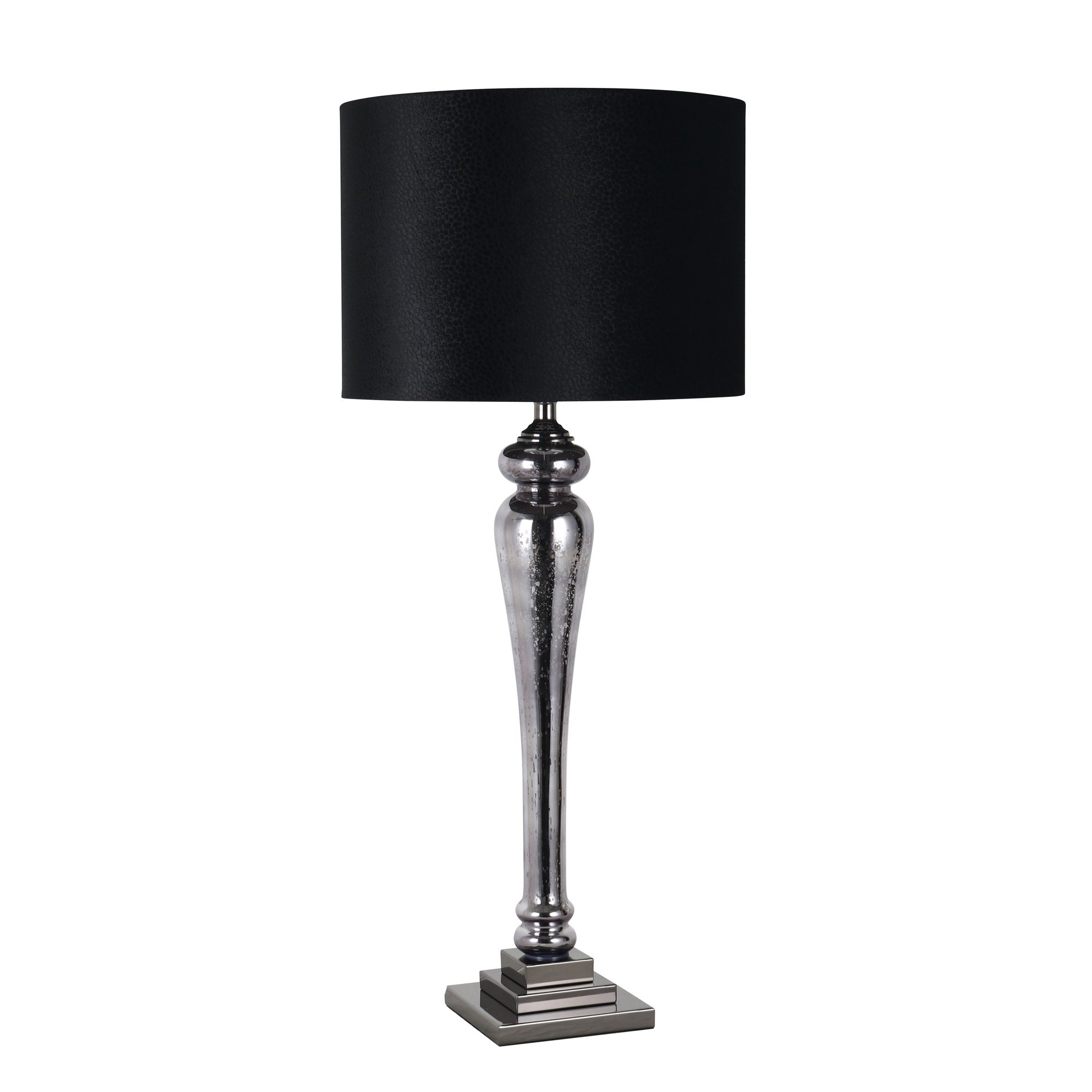 Murcury Glass 37 Pillar Table Lamp Black inside size 2000 X 2000