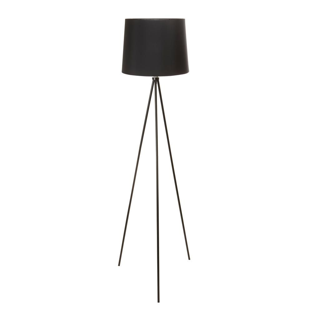 Newhouse Lighting 58 In Black Tripod Floor Lamp With Black regarding sizing 1000 X 1000