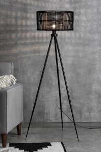 Next Kai Rattan Tripod Floor Lamp Black In 2019 Rattan with regard to proportions 1800 X 2700