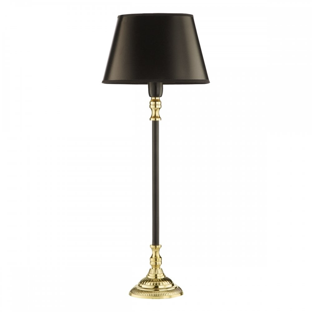 Nezar Natural Brass And Black Table Lamp Base Shade Excluded with regard to size 1000 X 1000